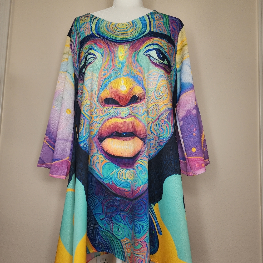 ENLIGHTENED ONE Sublimated Dress or Long Top. XL. Brand New.